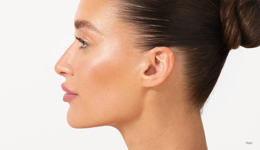 close-up of woman's side profile