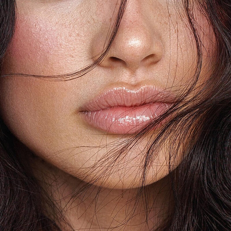 Up close of a woman's lips